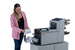 Intimus TSI-4G folder inserter in use, angled view