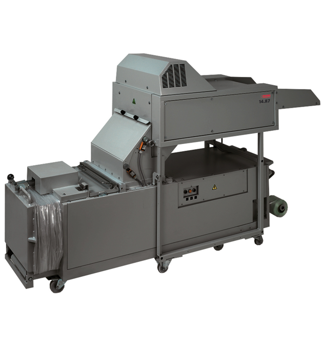 Intimus 14.87 shredder with integrated horizontal baling press