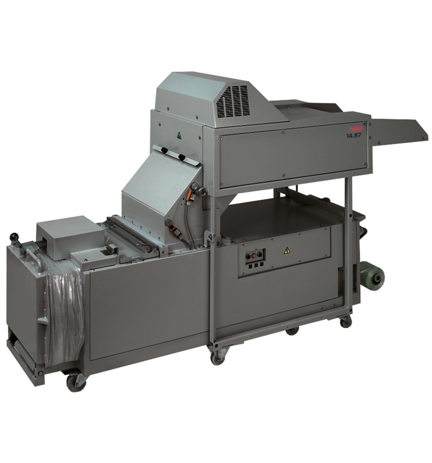 Intimus 14.87 shredder with integrated horizontal baling press