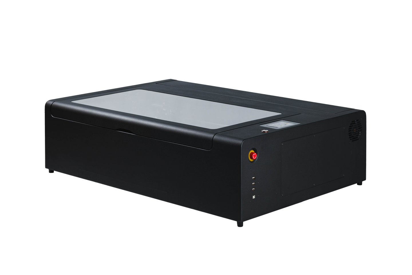 FLUX HEXA RF laser cutter - side angle view
