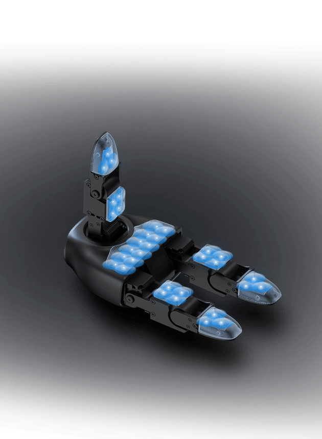 Unitree Dex3-1 three-finger dexterous hand with integrated tactile sensors, official product photo