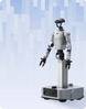 Unitree G1-D Ultimate B (G1-D-U7) complete Wheel Base Dual-Arm Humanoid Robot, 3/4 view