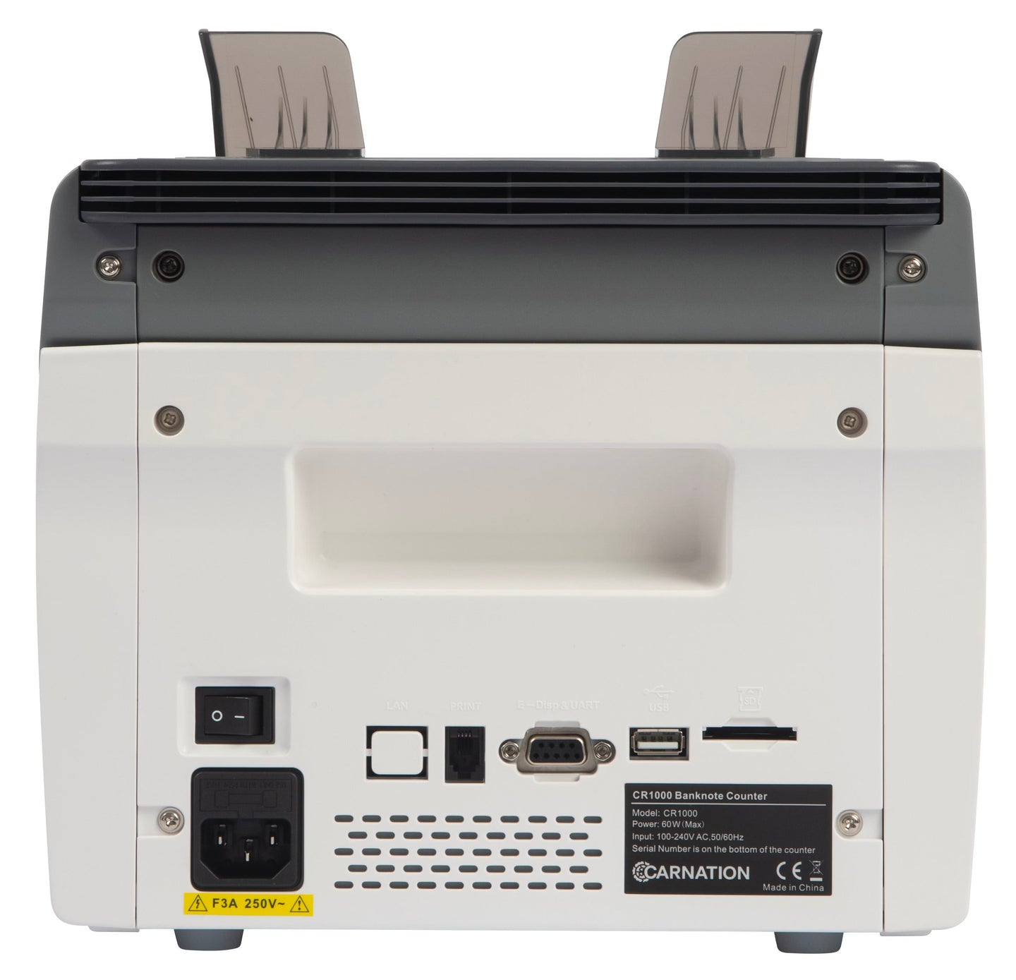 Carnation FedPro CR1000 currency counter, side profile