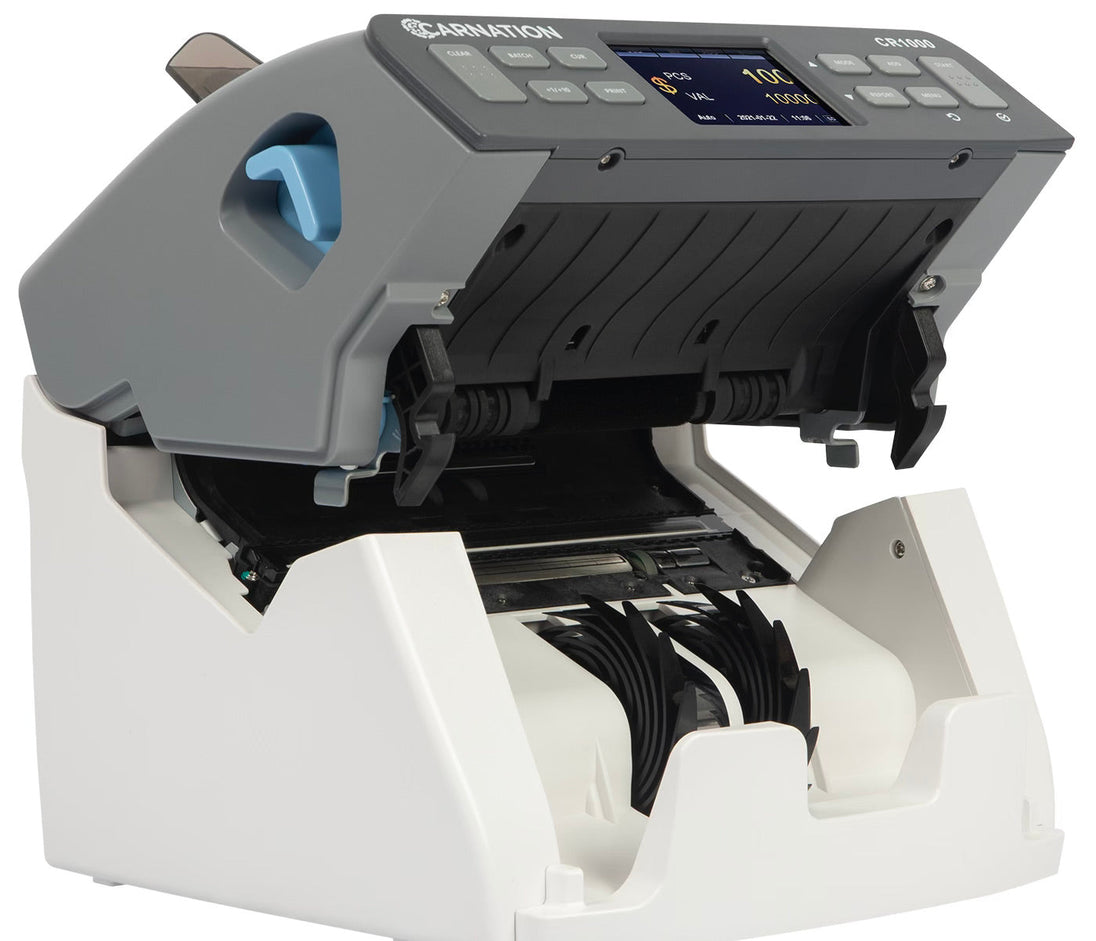 Carnation FedPro CR1000 currency counter, display detail