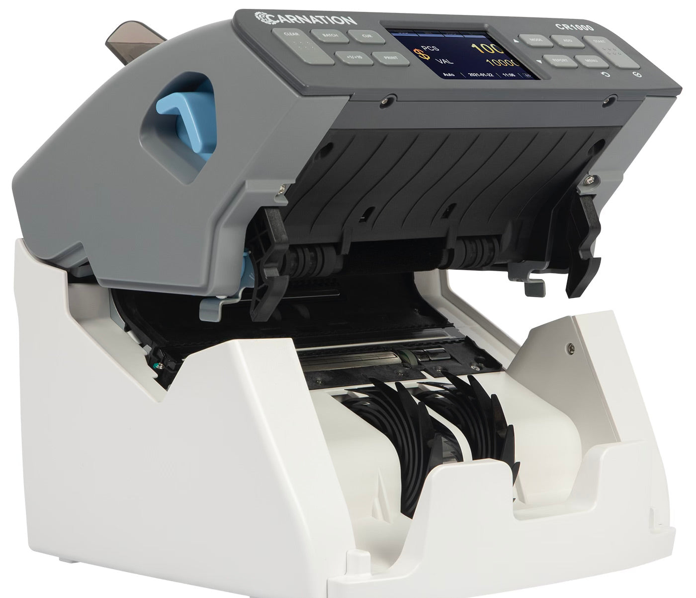 Carnation FedPro CR1000 currency counter, display detail