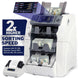 Carnation FedPro CR2500 currency counter, angled view