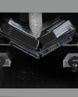 Intimus Hybrid crusher hardened V-shaped anvil bending a hard drive