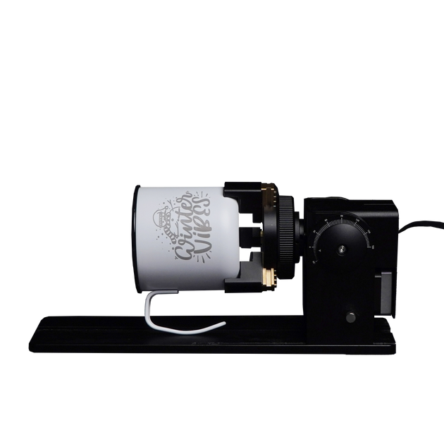 FLUX beamo II Chuck Rotary engraving a mug