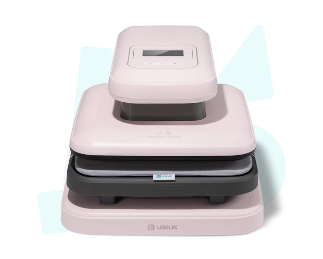 LOKLiK ImPress Auto 2-Smart heat press in Pastel Pink