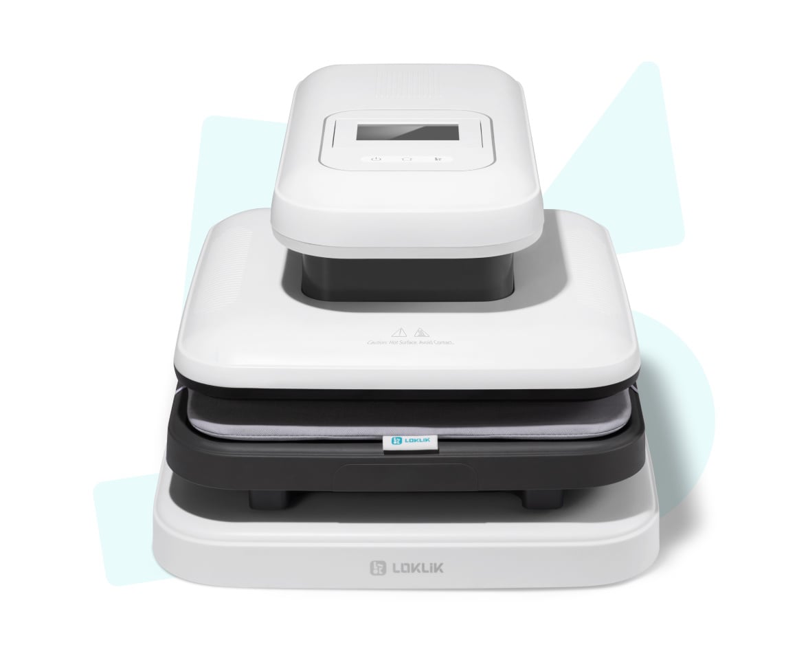 LOKLiK ImPress Auto 2-Smart heat press in Daisy White