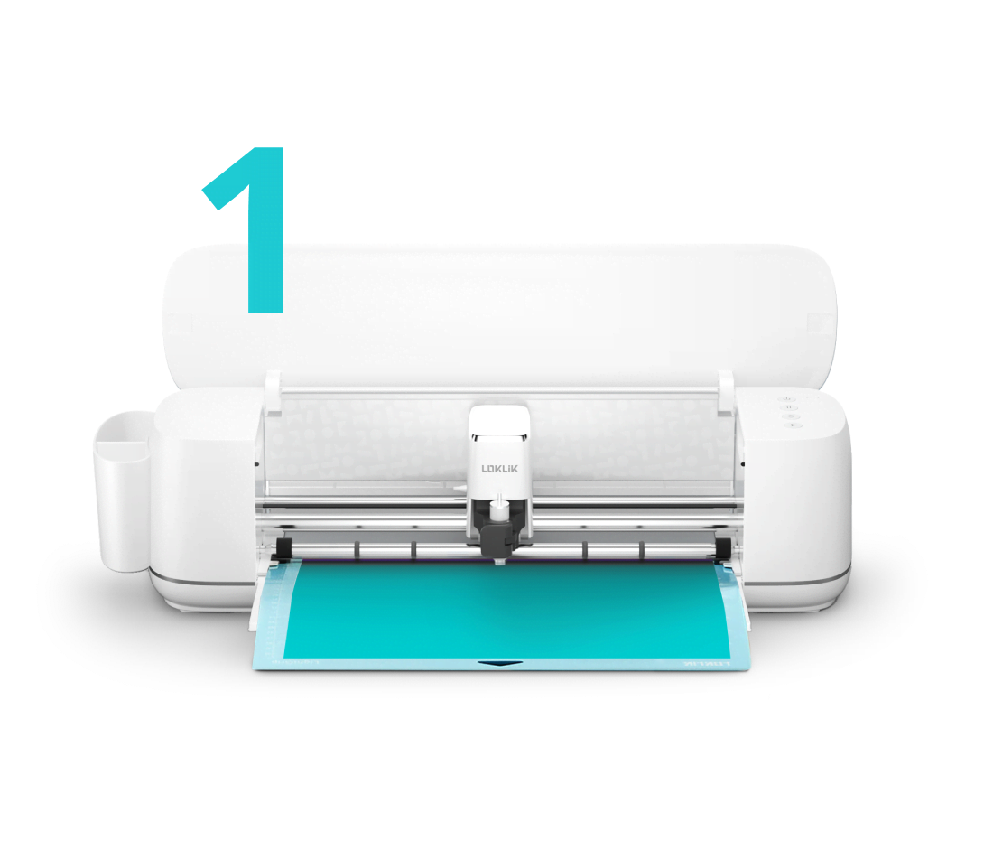 Step 1: cutting a heat transfer vinyl design for the LOKLiK ImPress Auto 2-Smart