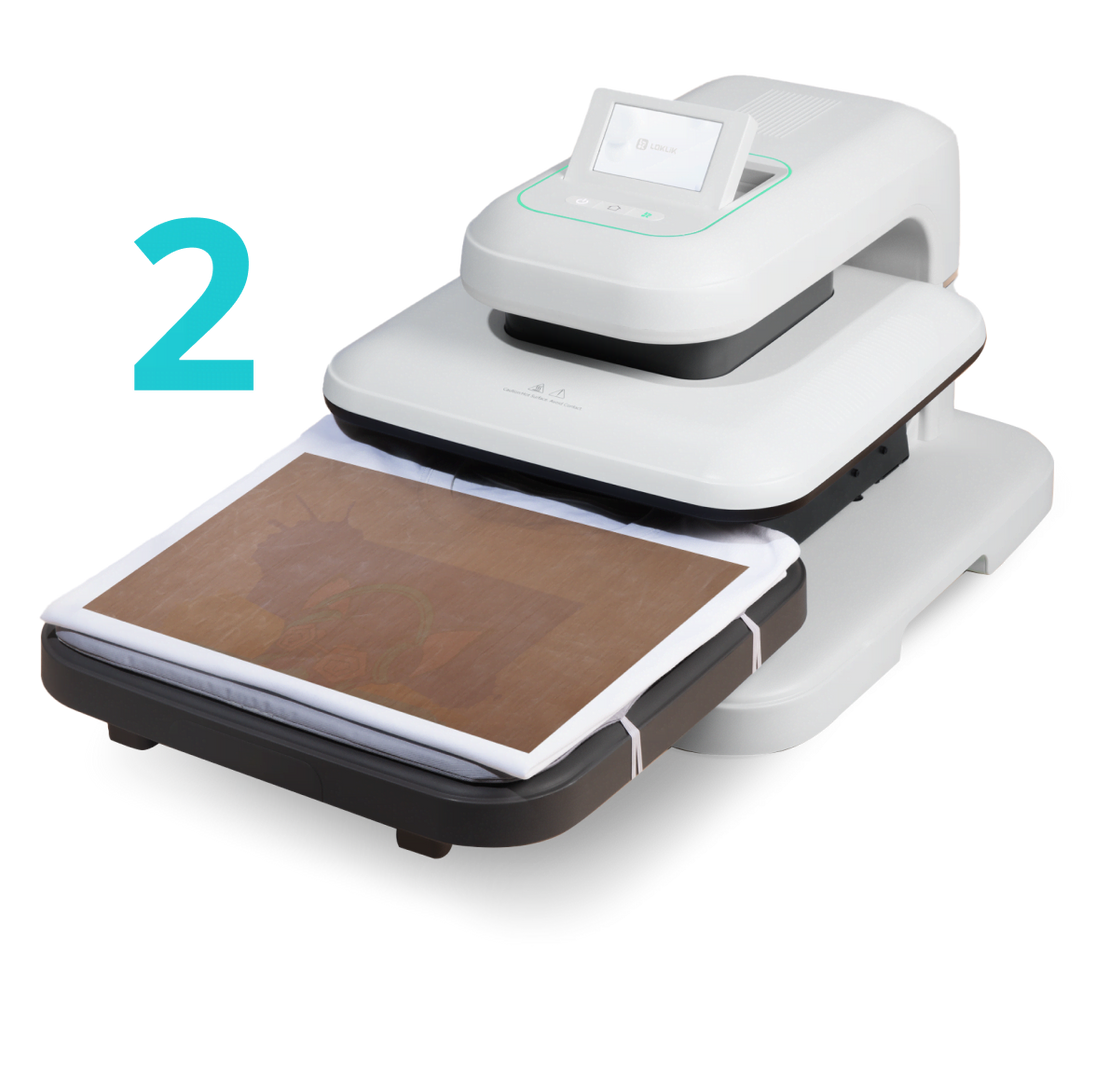 Step 2: pressing a design with the LOKLiK ImPress Auto 2-Smart