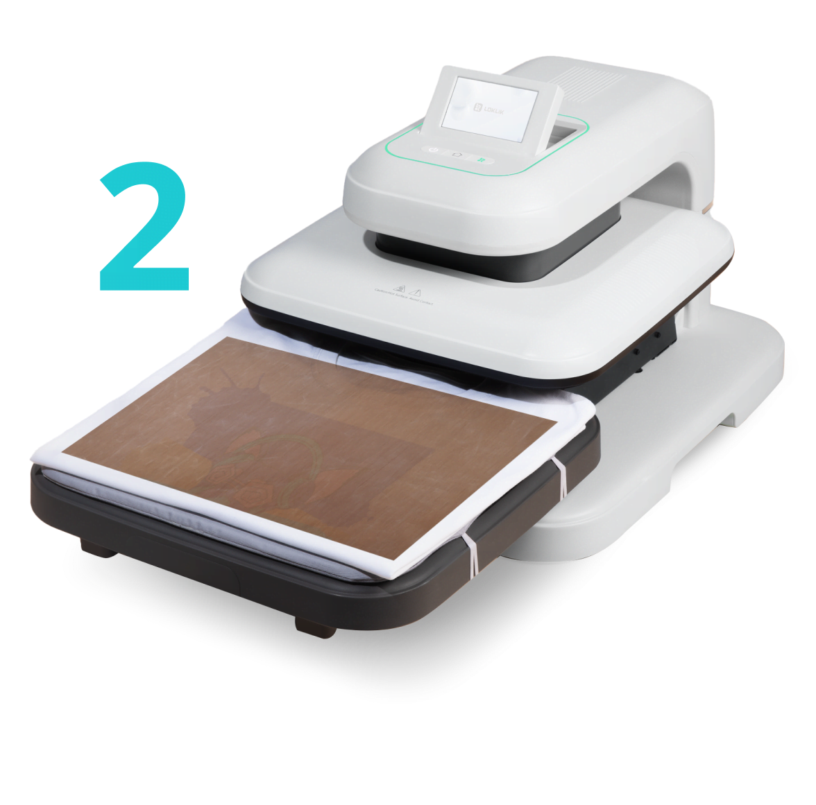 Step 2: pressing a design with the LOKLiK ImPress Auto 2-Smart