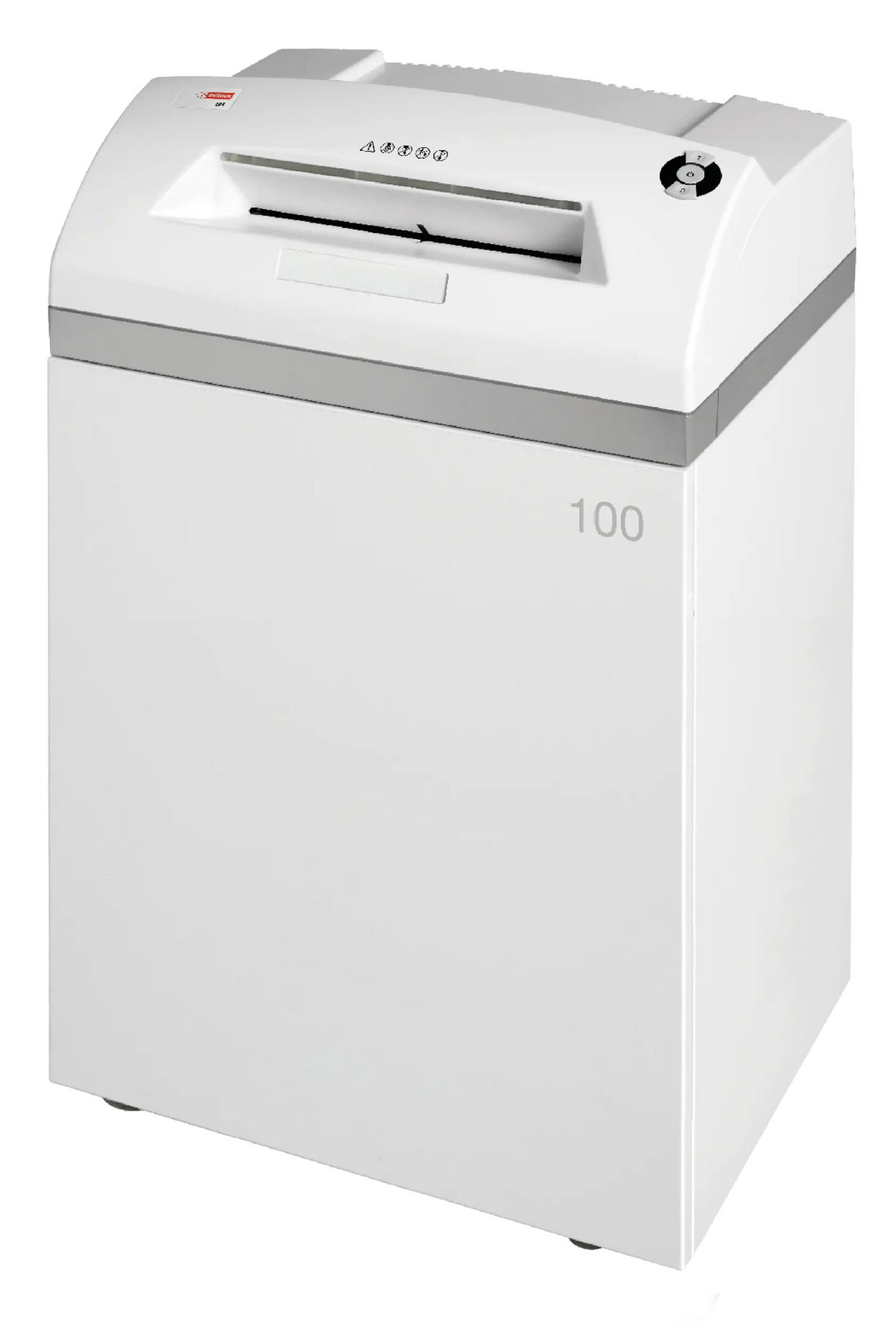 Intimus 100 CP7 high-security cross-cut office shredder with 100-liter cabinet
