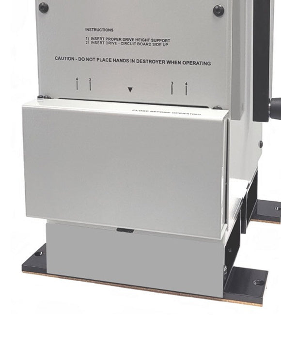 Intimus Hybrid crusher closed destruction chamber door and mounting feet