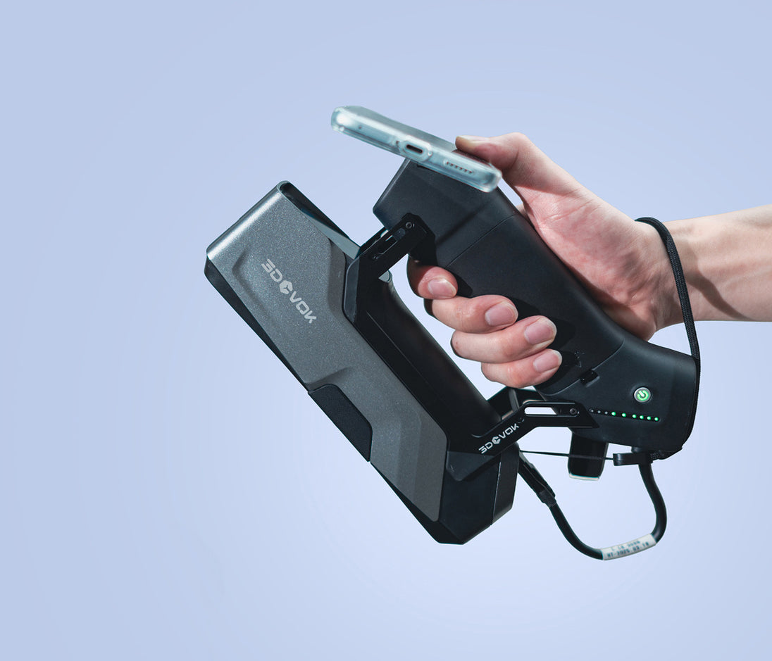 3DeVOK MT scanner mounted on Airgo wireless handle
