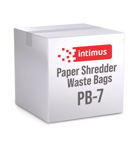 Intimus PB7 clear plastic shredder bags, case of 50
